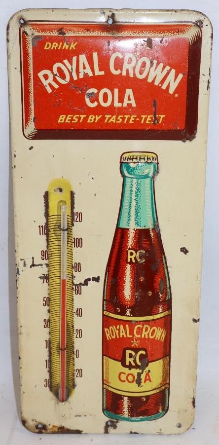 Drink RC Cola Embossed Advertising Thermometer Sign (1 of 2)