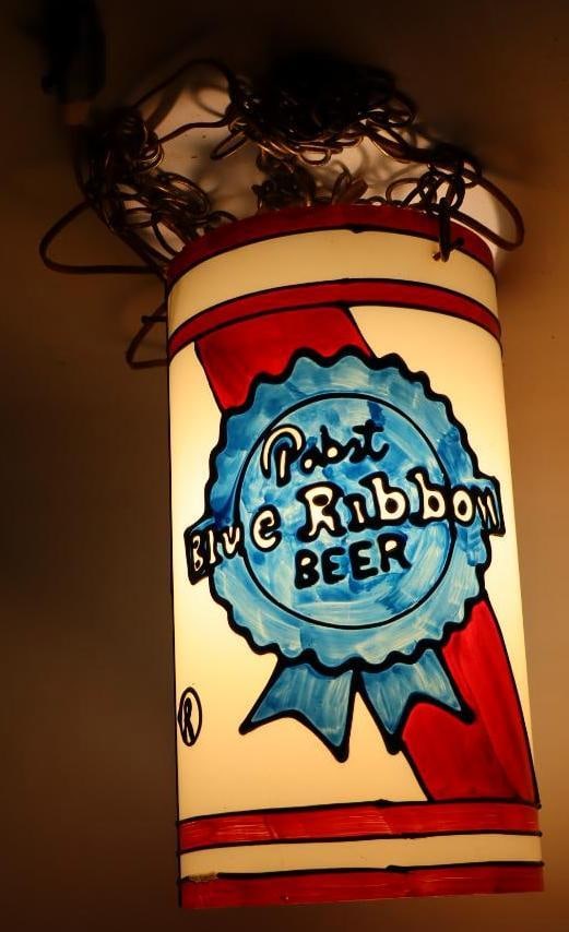 Pabst Blue Ribbon Hanging Pendant Light (1 of 5)