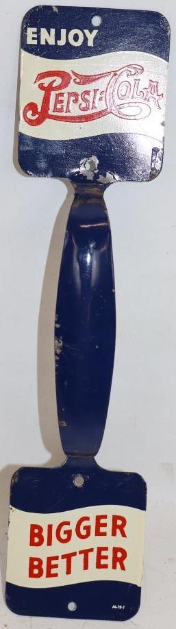 Enjoy Pepsi-Cola Bigger Better Metal Advertising Door Pull (1 of 2)