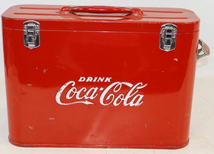 Drink Coca-Cola Embossed Metal Insulated Advertising Cooler (1 of 5)