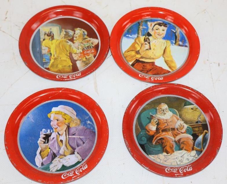 Group of 4 Coca-Cola Advertising Tip Trays (1 of 4)