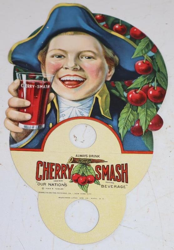Cherry Smash Our Nations Beverage Cardboard Advertising Bottle Topper (1 of 2)