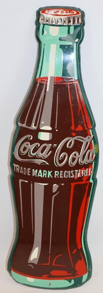 1947 Coca-Cola Bottle Shaped Advertising Sign (1 of 2)