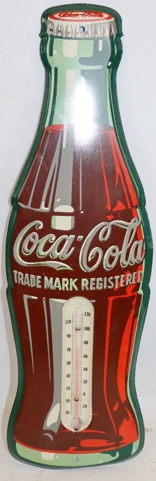 Coca Cola Bottle Shaped Advertising Thermometer (1 of 2)