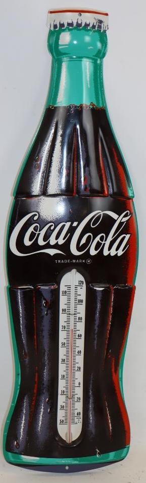 Bottle Shaped Coca-Cola Advertising Thermometer (1 of 4)