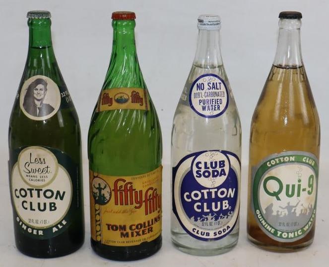 Group of 4 Fifty Fifty, Cotton Club And Qui-9 32 Oz Bottles: All Are Full