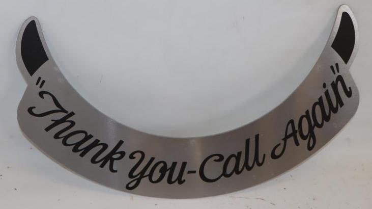Thank You Call Again Coke Button Sign Extension (1 of 2)