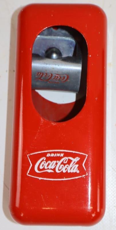 Drink Coca-Cola Fish Tail Metal Advertising Bottle Opener with Cap Catcher: 2.5" x 5.75" x 1.5"
