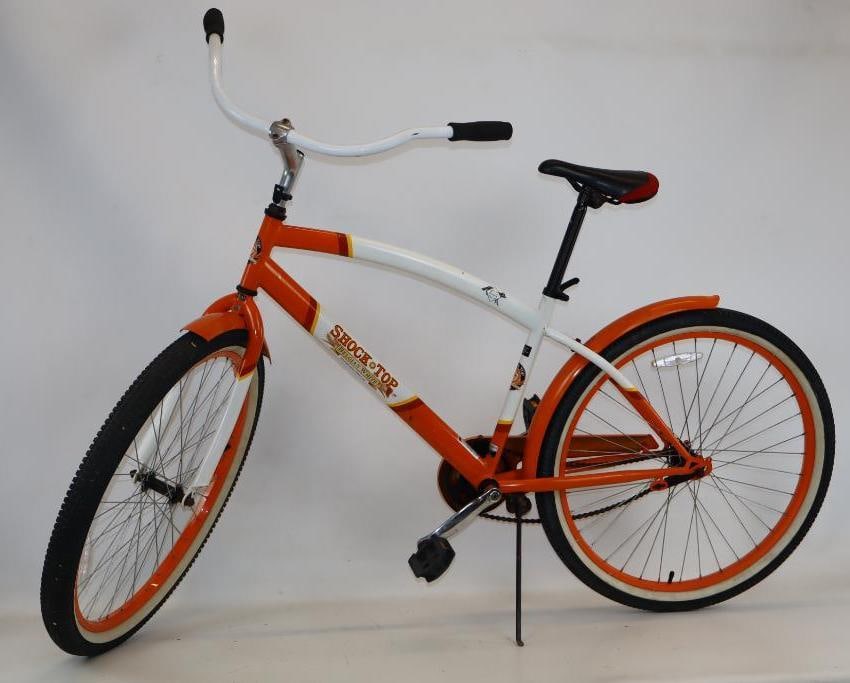 Shock Top Belgian White Wheat Ale Advertising Bicycle: 69x47 Bike has been ridden