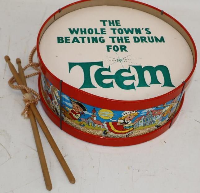 Teem Soda Advertising Childrens Toy Drum (1 of 4)