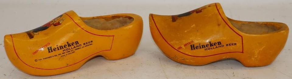 Group of 2 Heineken Holland Beer Wooden Advertising Clogs (1 of 4)