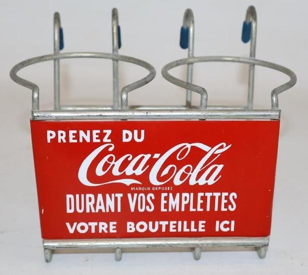 Enjoy a Coca-Cola While You Shop Shopping Cart Advertising Bottle Holder (French Canadian) (1 of 3)