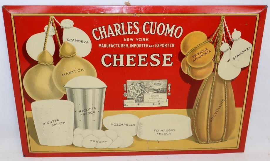Charles Cuomo Cheese TOC Advertising Sign: 19x13.25