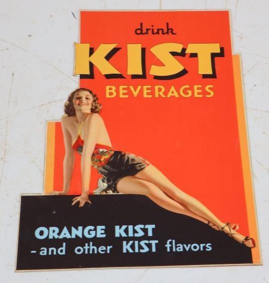 Drink Kist Beverages with Female Model Cardboard Advertising Sign (1 of 2)