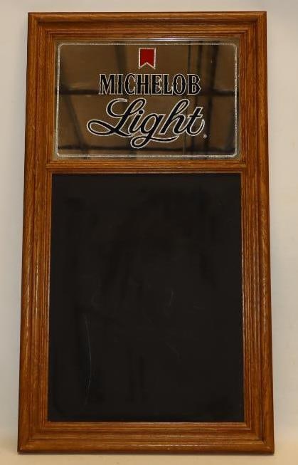 Michelob Light Wood Framed Mirrored Chalkboard (1 of 5)