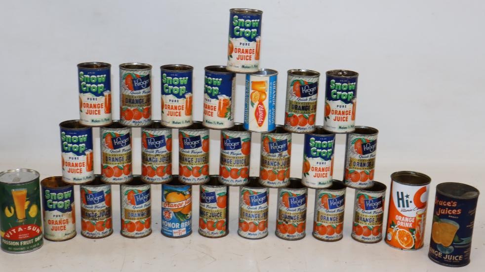 Group of 28 Snow Crop, Bruce's, Vita-sun And Kroger Juice Cans (1 of 4)