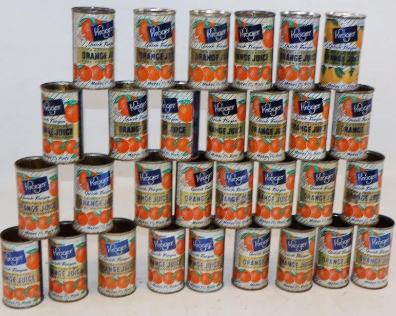 Group of 28 Kroger Orange Juice Advertising Cand: 6 oz Each