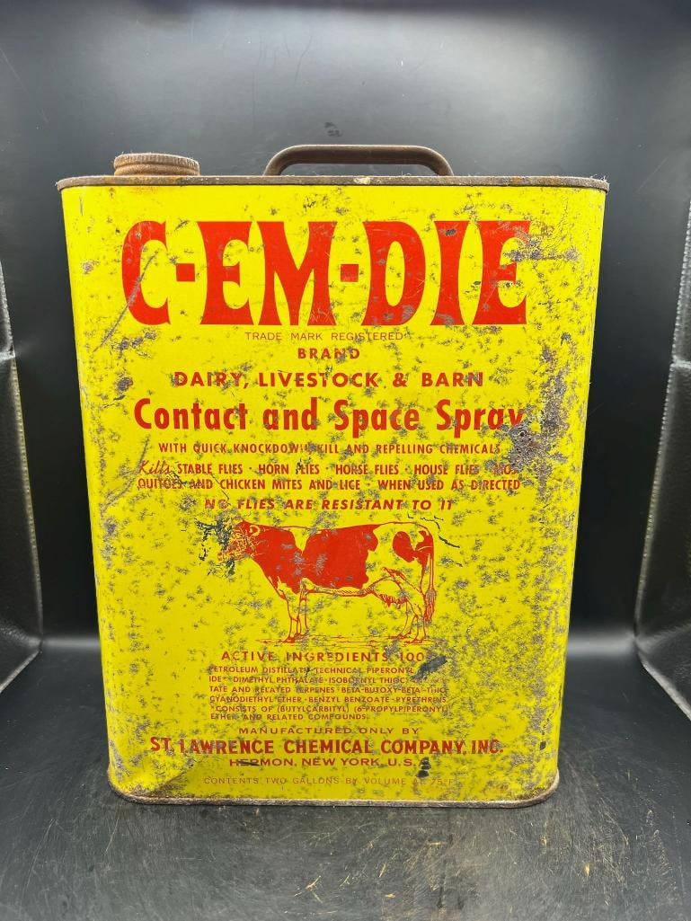 C-Em-Die Spray: Hermon, NY, great color, average condition, rusting