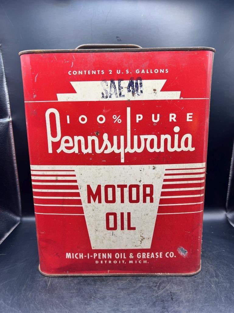 Mich-I-Penn Oil & Grease Co.: Good color, good condition, some condition, rust on back