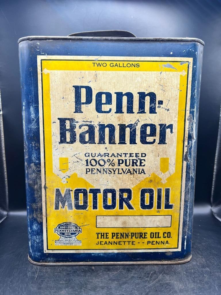 Penn-Banner Motor Oil: Jeannette, PA, good color, fair condition, conditioning