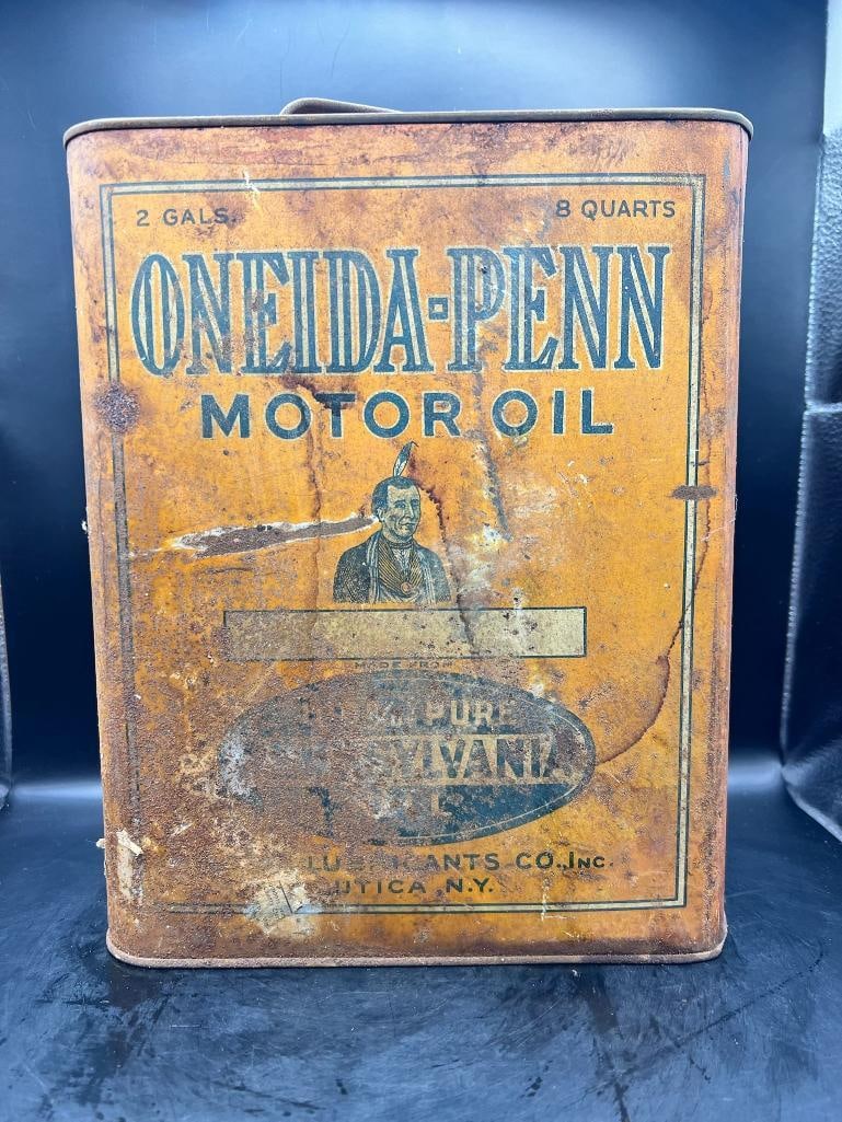 Oneida-Penn: Utica, NY, fading in color and logo, rust on backside, unique cap