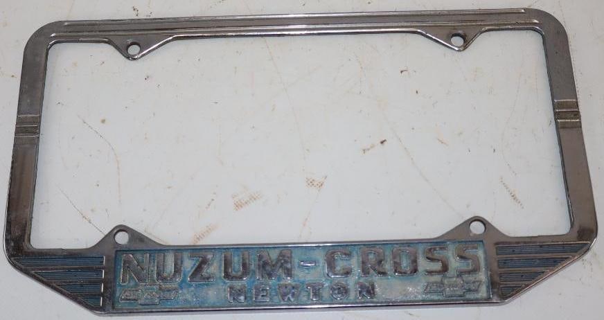 Nuzum-Cross Newton Embossed Chevrolet Dealership License Plate Frame (1 of 2)