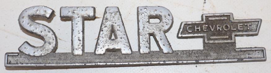 Star Chevrolet Dealership Emblem Badge: 6.5" x 1.5"