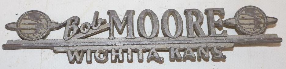 Bob Moore Wichita Oldsmobile Dealership Emblem Badge: 7.5" x 1.5"