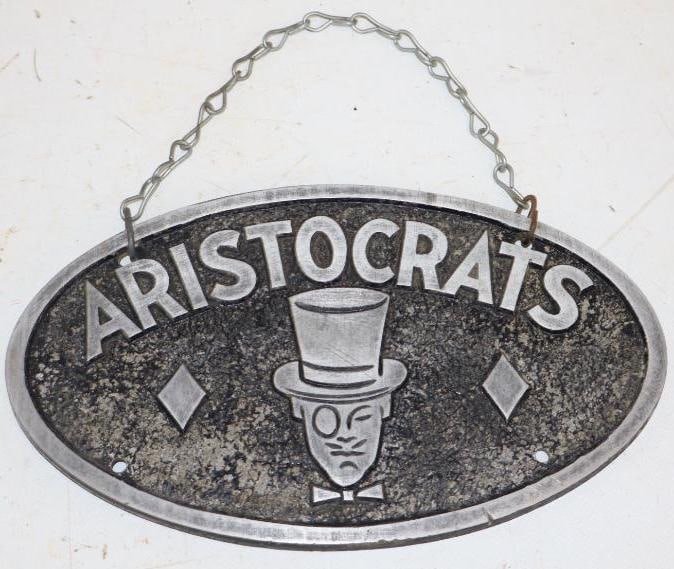 Aristocrats Car Club Plaque Cast Aluminum License Plate (1 of 2)