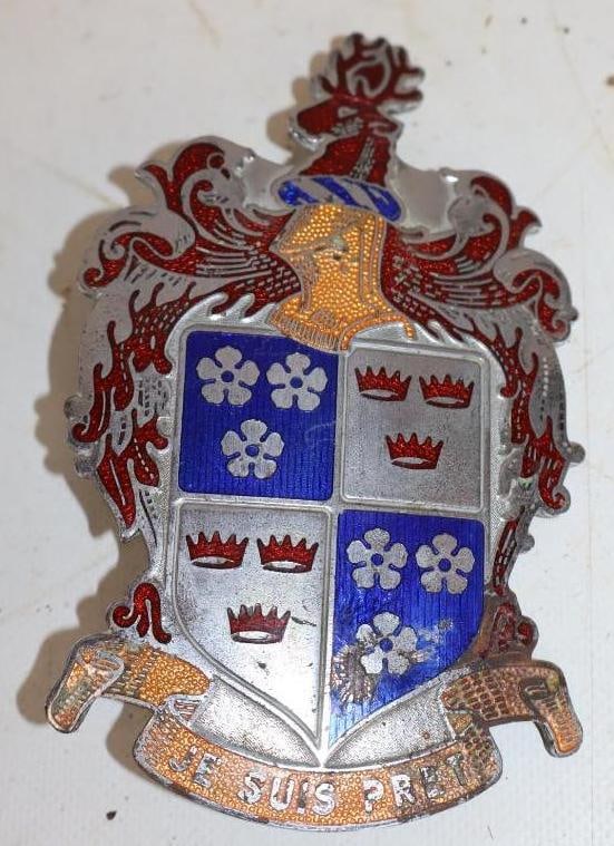 1940's Kaiser-Frazer Cloisonne Emblem Badge: 5.5" x 3.5"