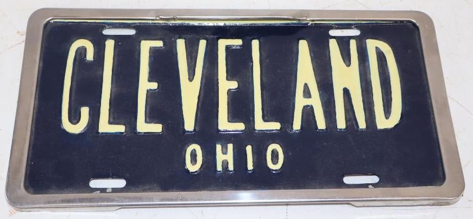 Embossed Cleveland Ohio Booster License Plate (1 of 2)