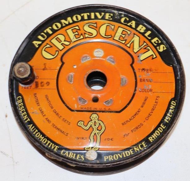 Crescent Automotive Cables Wiry Joe Advertising Spool: 6.5" x 6.5" x 2.5"