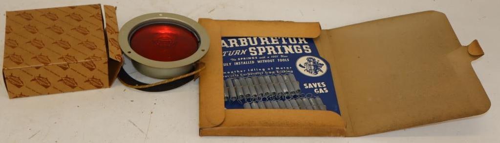 Group of 2 Dietz 191 Turn Signal & Carburetor Return Springs in Original Boxes: Largest is 10.25" x 8"