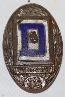 1928 Durant Motorcar Cloisonne Radiator Emblem Badge: 2.25" x 1.5"