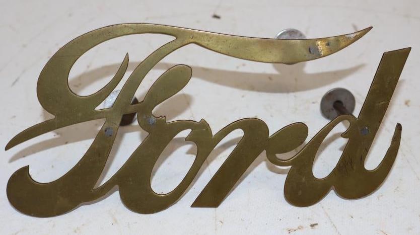 Brass Ford Radiator Script (1 of 2)