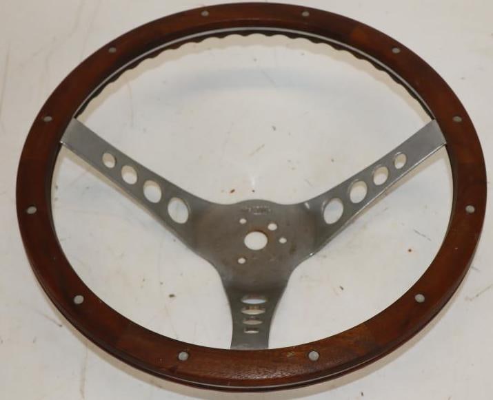 The (500) Superior Performance 3 Spoke Wooden Handled Steering Wheel (1 of 3)