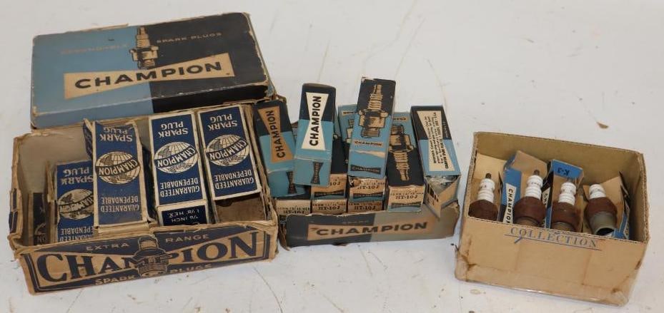 Group of 42 Champion Spark Plugs in Original Boxes (1 of 3)