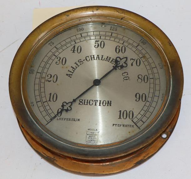 Allis Chalmers Co. Suction Brass Gauge (1 of 4)
