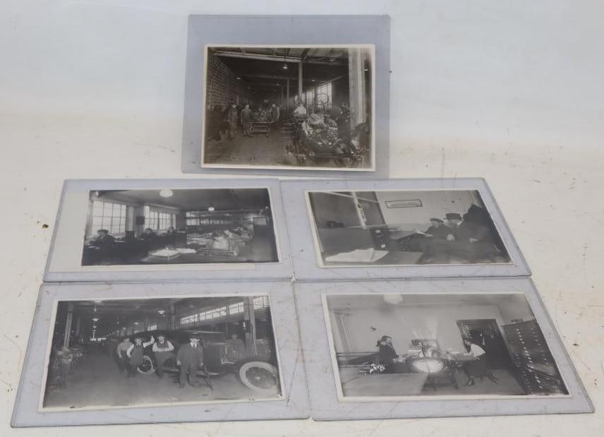 Group of 10 1930's Jordan Motorcar Cleveland Factory Photos: 8.5" x 6.5" each