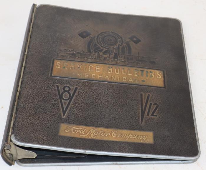 Embossed Ford Motor Company V8 & V12 Service Bulletin Binder (1 of 3)