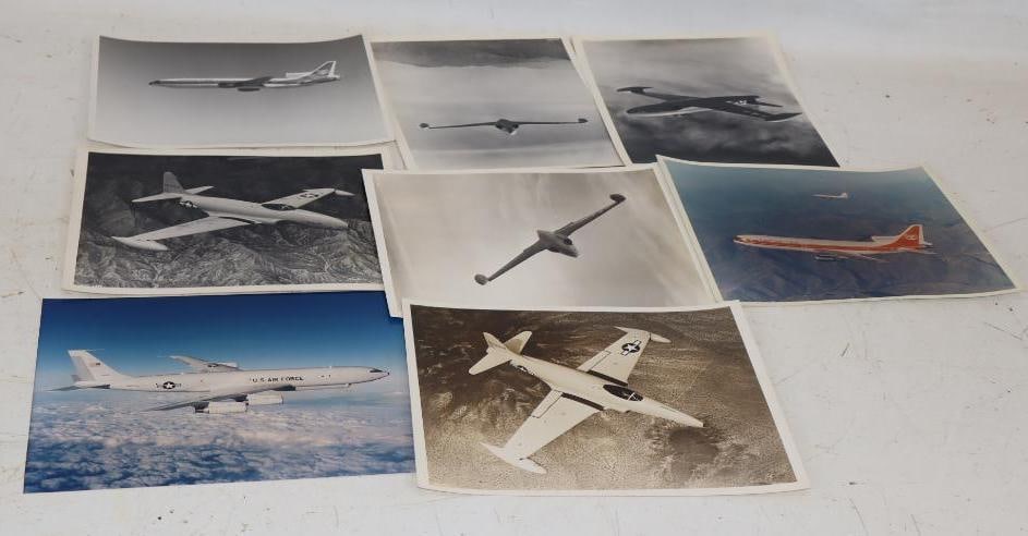 Group of 8 Different Lockheed Airplane Photos: 10" x 8" each