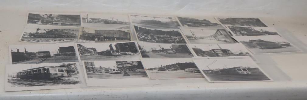 Group of 20 Subway & Train Trolley Photos: Largest is 10" x 8"