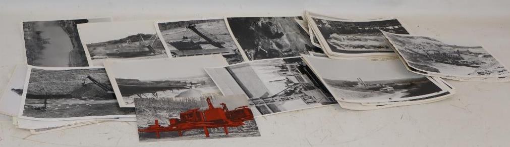 Group of 36 Black & White Construction Vehicle Photos (1 of 5)