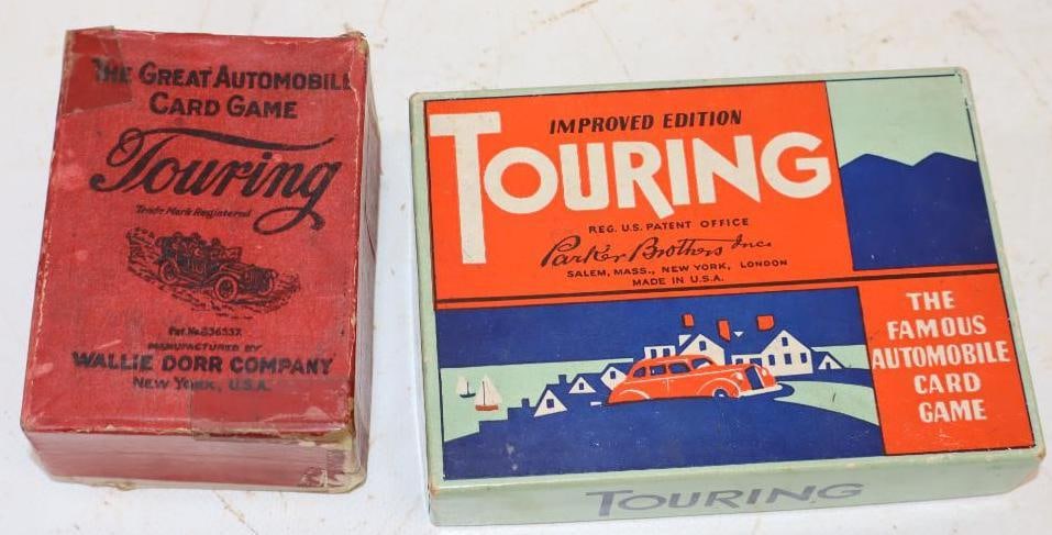 Group of 2 Touring Automobile Card Games: Largest is 5.5" x 4" x 1"