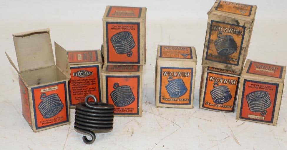 Group of 9 Standard & Wickwire Starter Springs in Original Boxes: Largest is 3" x 2" x 2"