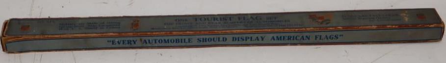 Tourist Flag Bumper Mount Set in Original Box: 27" x 2" x 1" missing bumper mounts