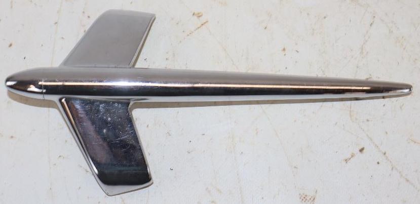 1950's British Ford Zephyr Hood Ornament: 9.5" x 4.5" x 2"