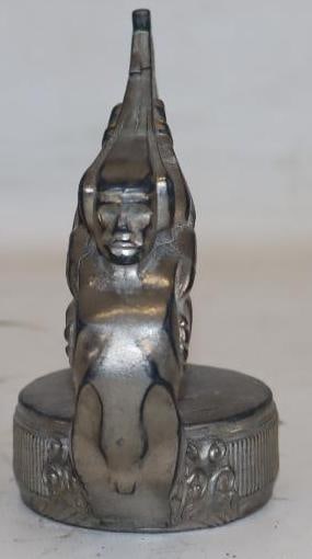 1928 Essex Winged God Radiator Hood Ornament Mascot (1 of 4)