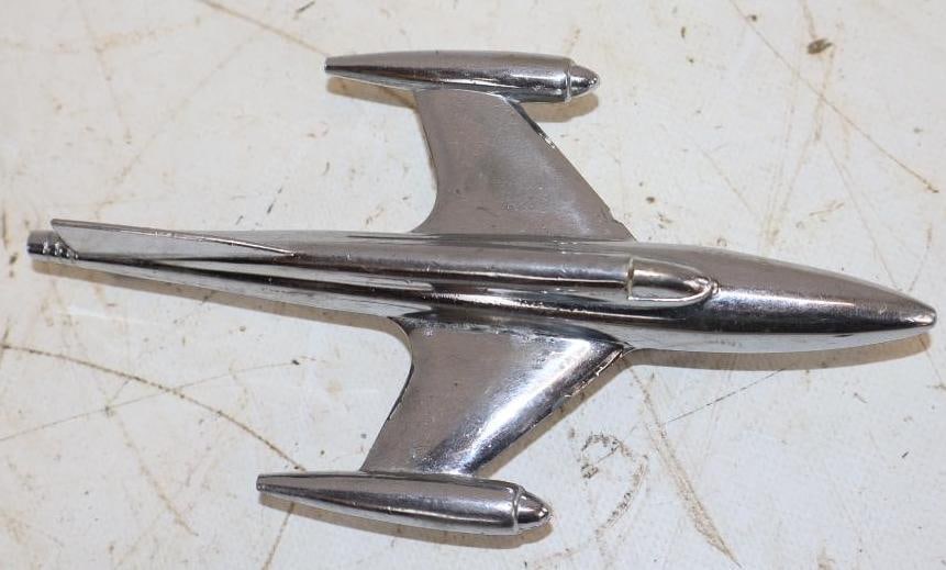 Jet Rocket Automobile Hood Ornament Accessory: 3.5" x 1.25" x 6.5"
