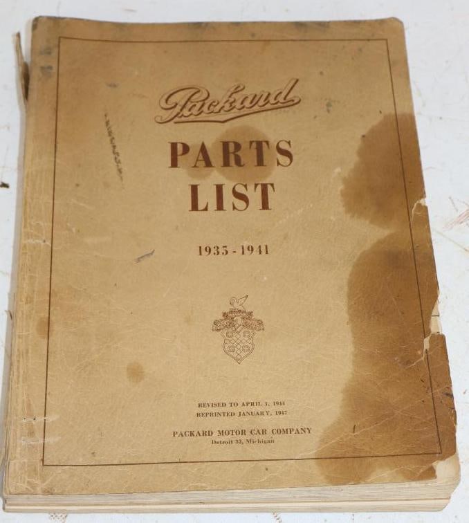Packard Motor Car 1935-1941 Parts List Catalog: 8.5x11.1.25
